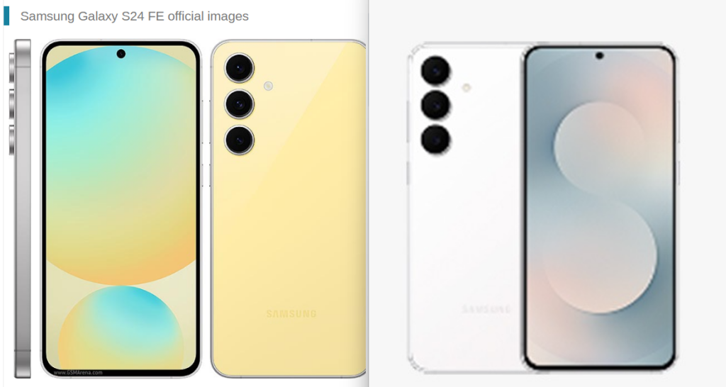 左为 Galaxy S24 FE，右为 Galaxy S25 FE