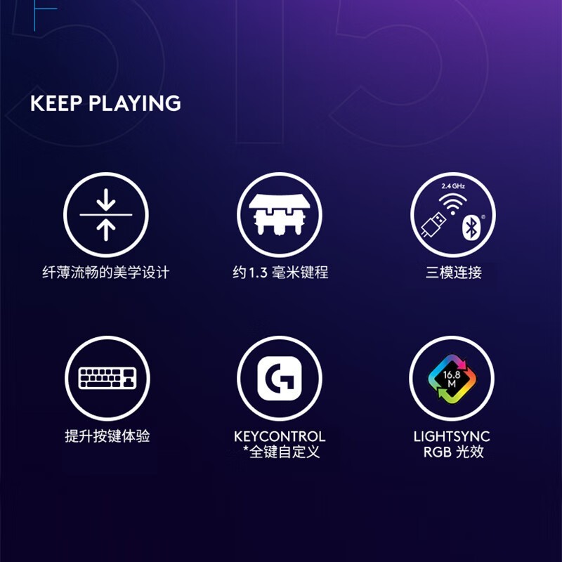 罗技G515 TKL黑 - L轴键盘京东PLUS会员优惠