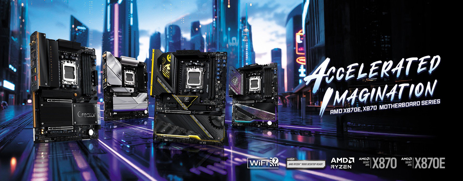 华擎推出 5 款 X870 / X870E 新品，含首块 AMD 平台“超频方程式”主板