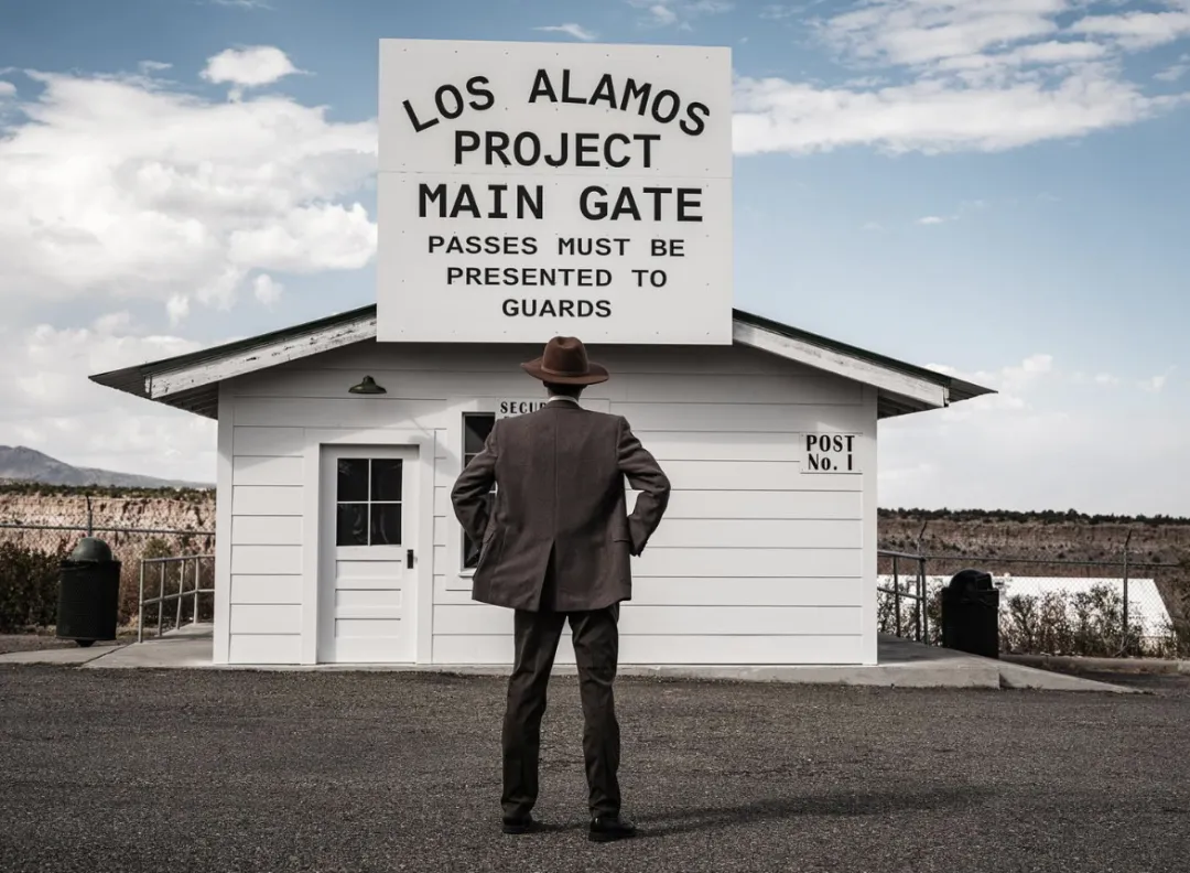 去年上映的电影《奥本海默》中呈现的 Los Alamos 实验室｜图源：奥本海默