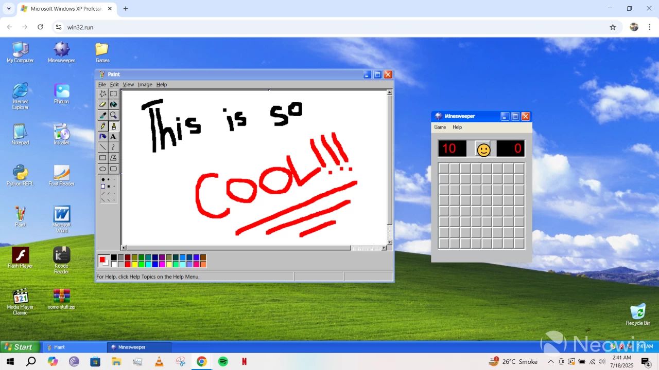 怀旧之旅启动：网页版 WinXP 亮相，可用画图工具、玩扫雷游戏等|Windows XP|it之家_新浪科技_新浪网