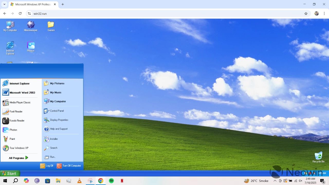 ֮ѾʼWinxp Web汾ʹû滭ߺɿϷ