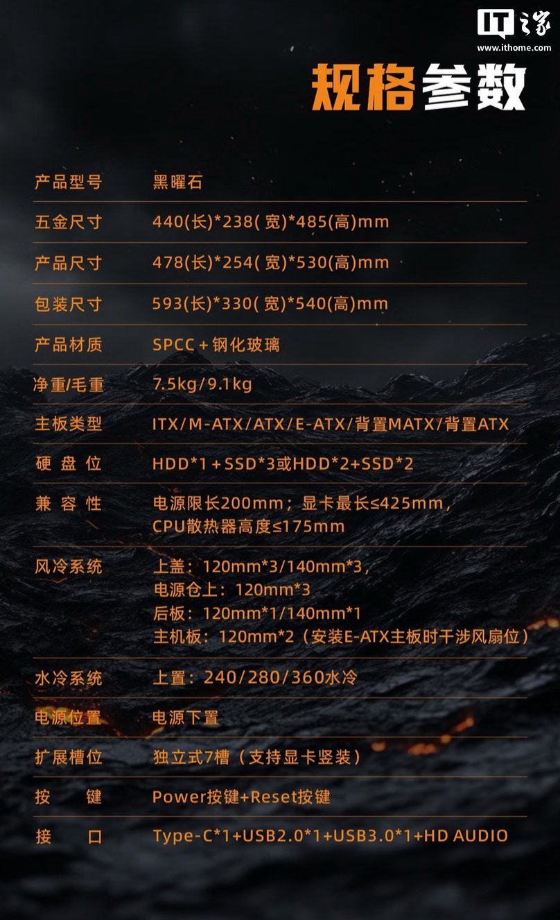 京东影驰黑曜石系列机箱389 元起直达链接