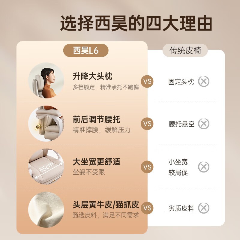 西昊L6D人体工学椅限时特惠849元