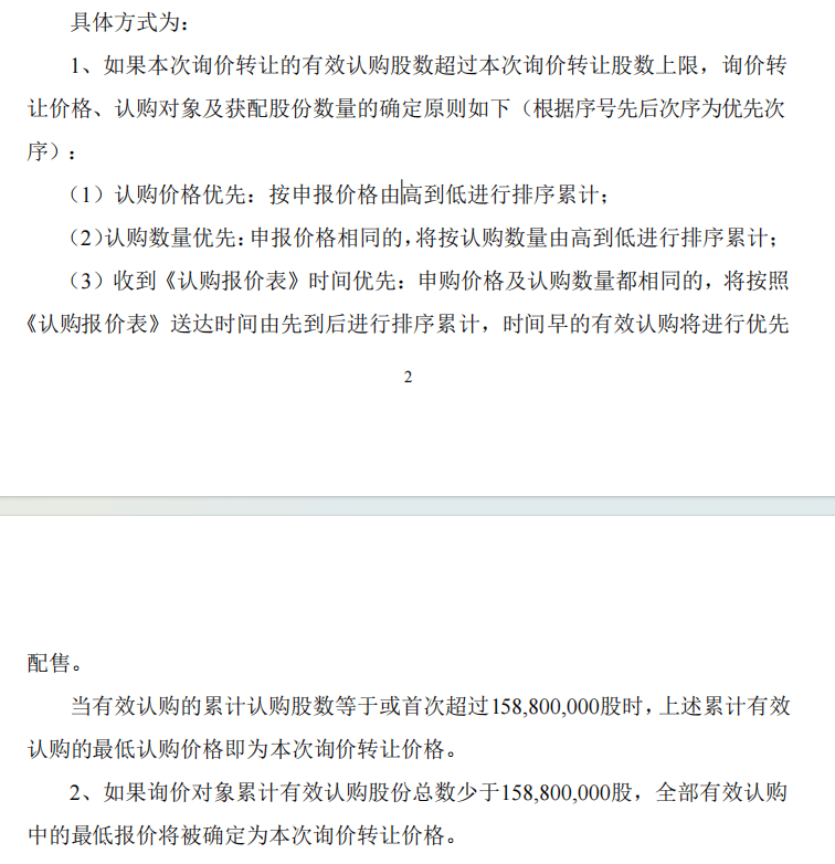 本次询价转让的具体方式 截图自：东方财富公告