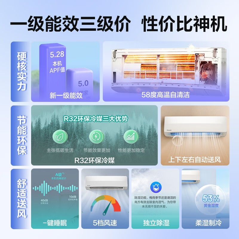松下1.5匹空调挂机钜惠