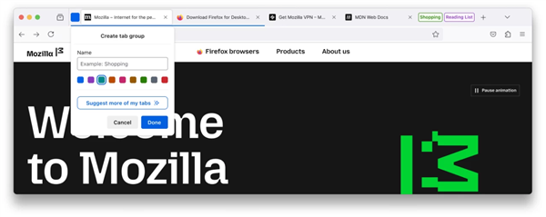 火狐浏览器Firefox 141.0正式发布！带来AI标签组、终于支持WebGPU