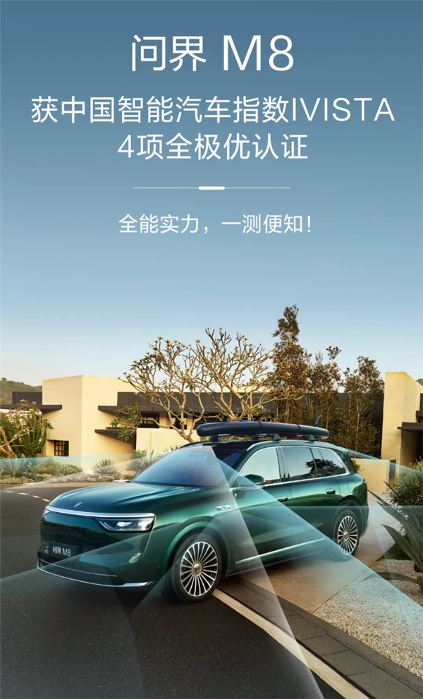 Wenjie M8在中国2025智能汽车指数中赢得了四项悬而