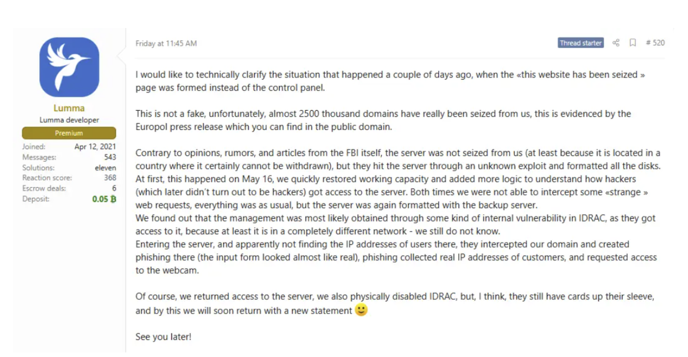 ▲ 黑客在地下论坛发布的言论