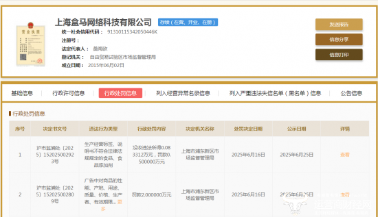 上海盒马生鲜近一月两次被罚 CEO严筱磊有关注品控问题吗? 上海盒马生鲜近一月两次被罚 CEO严筱磊有关注品控问题吗?