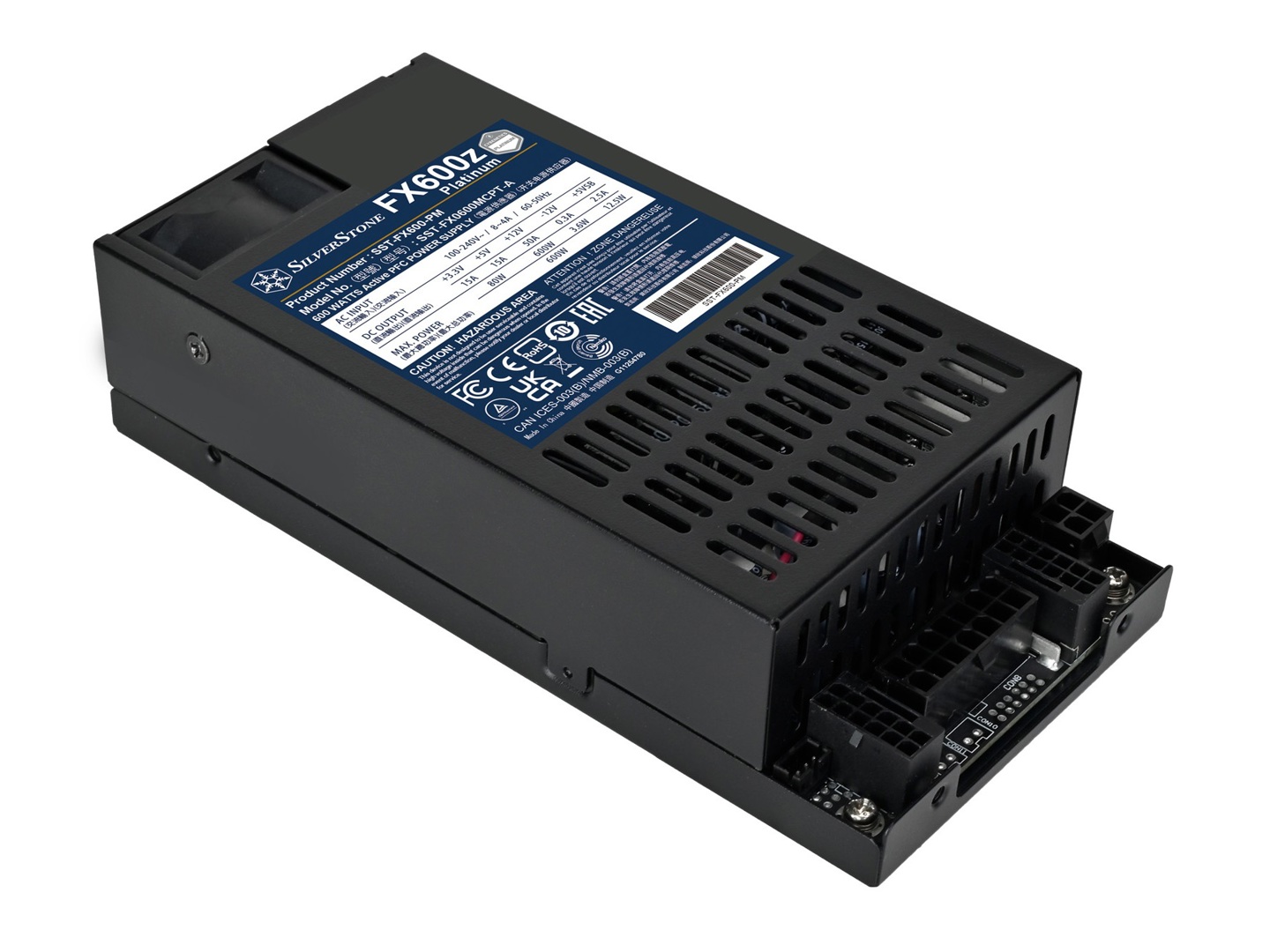 银昕推出 FX600z Platinum 全模 Flex ATX 电源，双 12V-2×6 接口