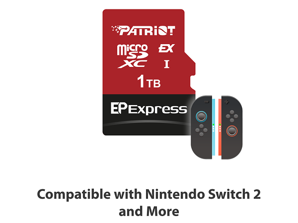 博帝带来 Patriot EP Express microSD 存储卡，支持任天堂 Switch 2 存储扩充