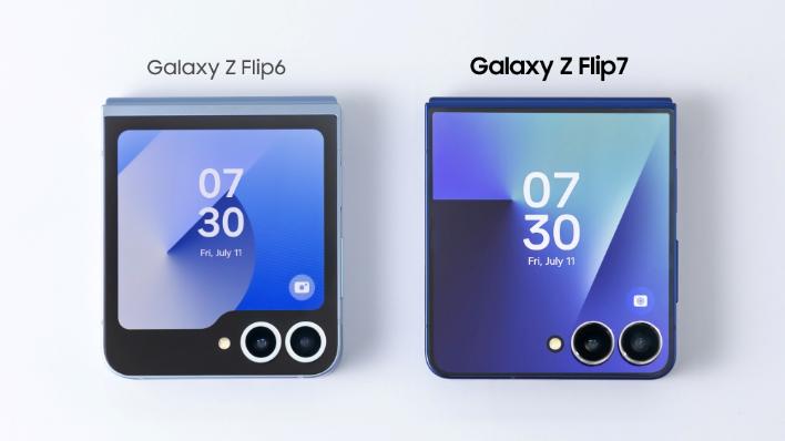 三星Galaxy Z Flip6与Galaxy Z Flip7外屏尺寸对比