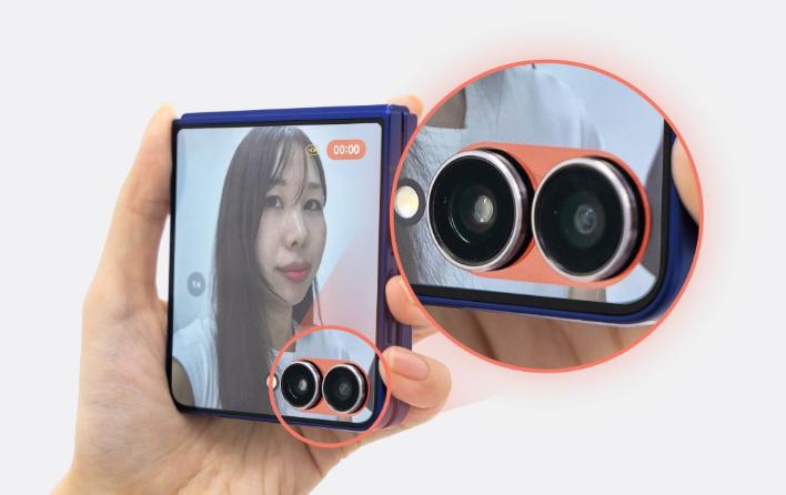 在外屏启动相机后，环绕摄像头的圆环会根据模式改变颜色