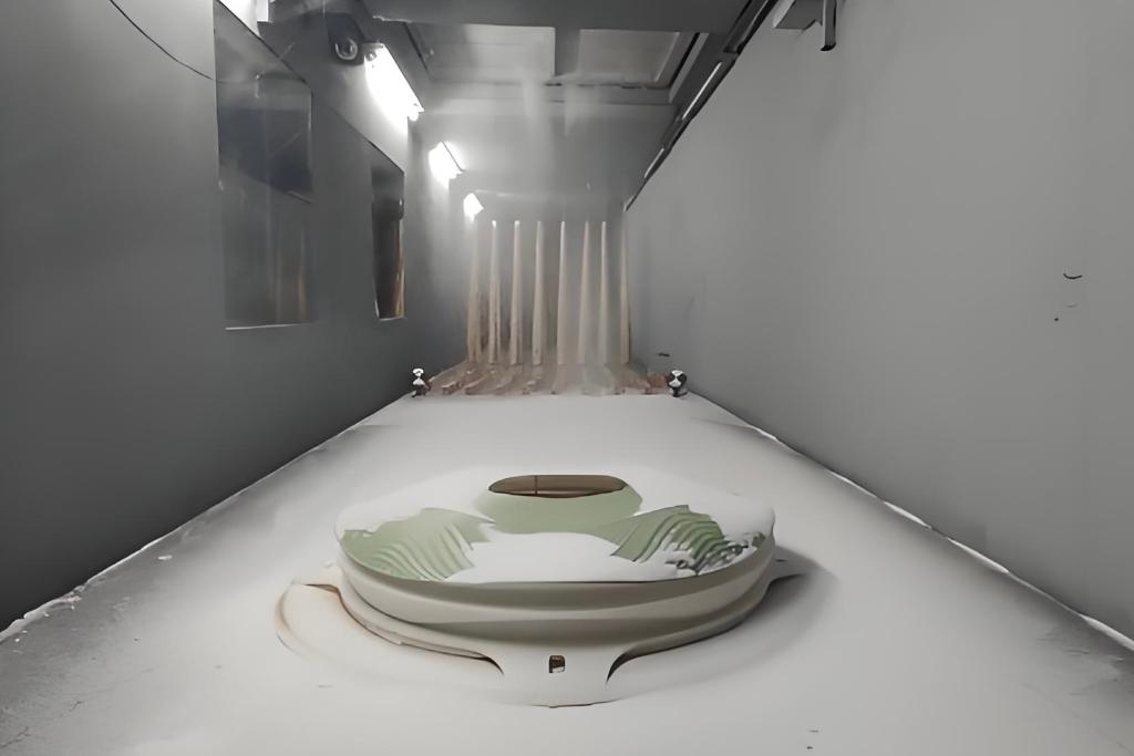 系统模拟降雪过程。（哈工大供图）