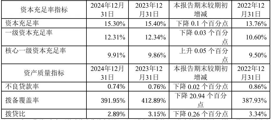 （资产质量截图：厦门银行2024年度报告）