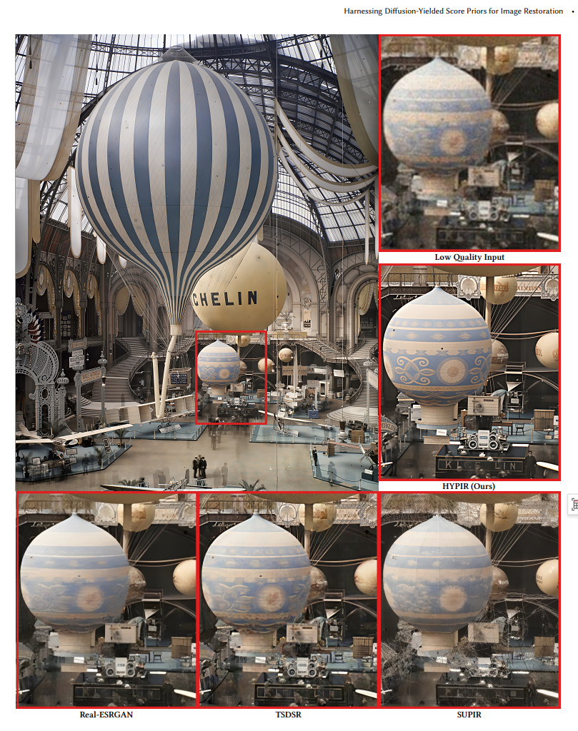 ▲ HYPIR 大模型在高分辨率图像超分复原方面的效果展示