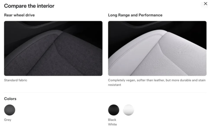 ▲墨西哥版 Model 3 的织物座椅
