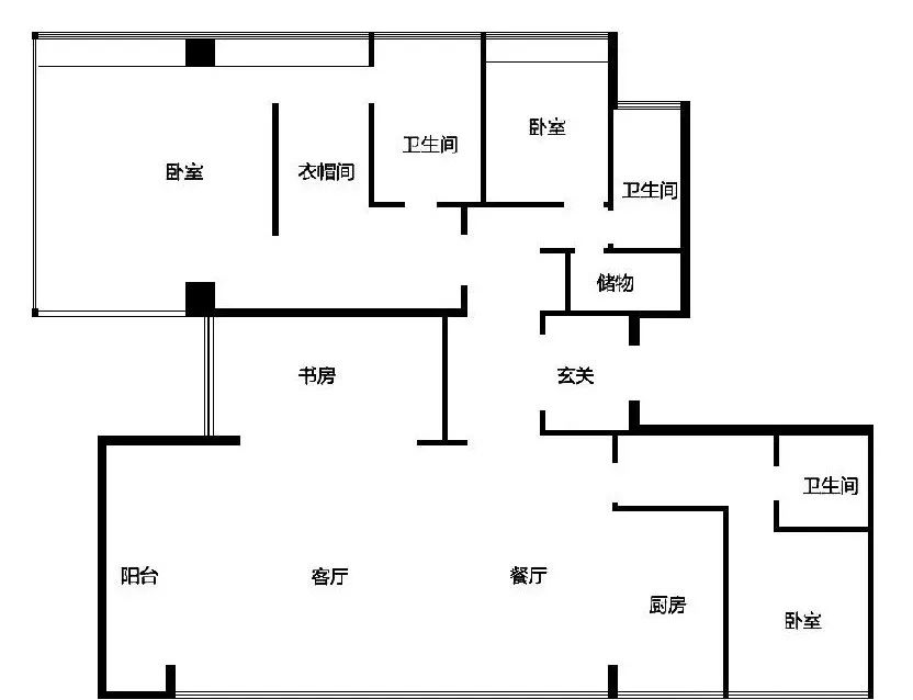 建面约280平户型图 图源网络