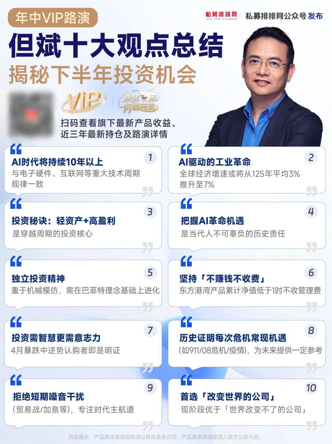 但斌年中路演观点总结出炉！22个问答揭秘下半年投资机会！