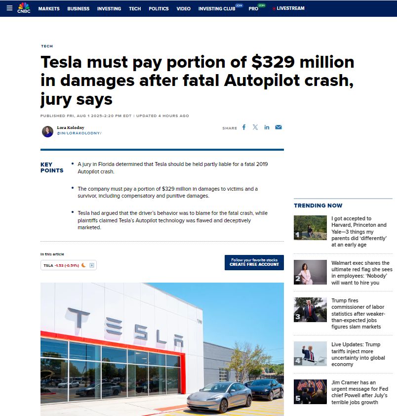 图片来源：CNBC报道截图