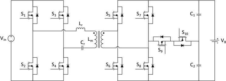 图2 带次级电压倍增器电路的全桥LLC拓扑