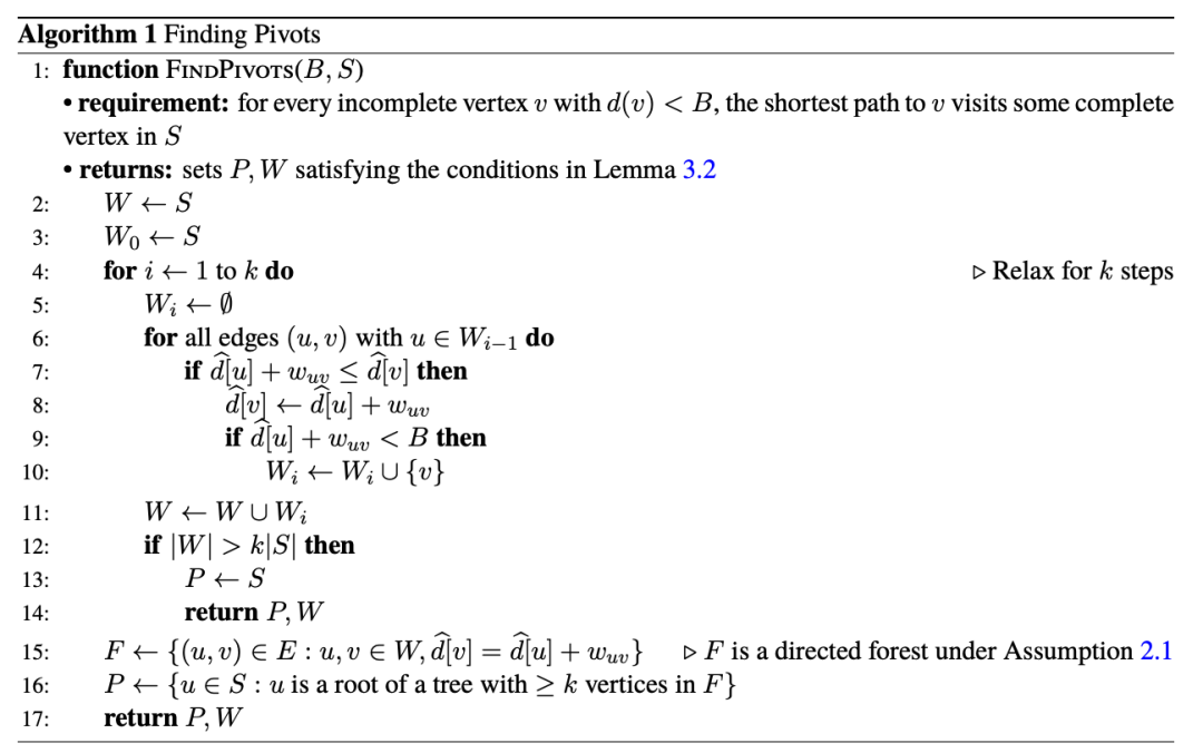 算法 1 查找关键枢纽点