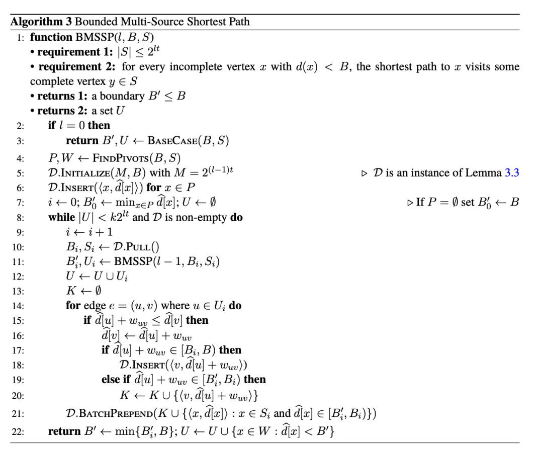 算法 3  有界多源最短路径