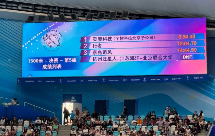 1500米决赛成绩列表 图片来源：宇树科技