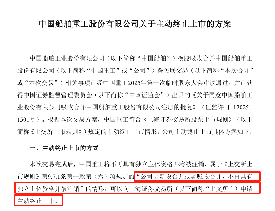 图片来源:中国重工公告