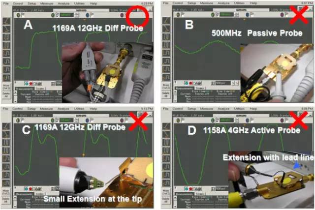 图20不同探头附件测试结果对比