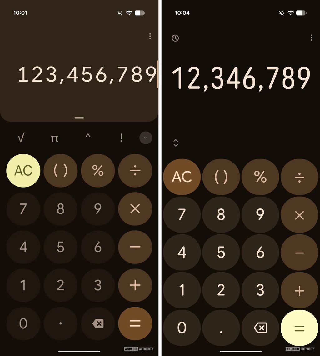 左侧为现有计算器，右侧为新版计算器，下同