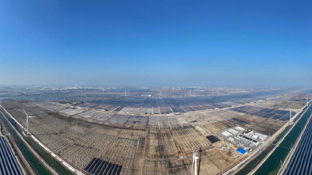 ▲吉电股份山东潍坊风光储基地项目。