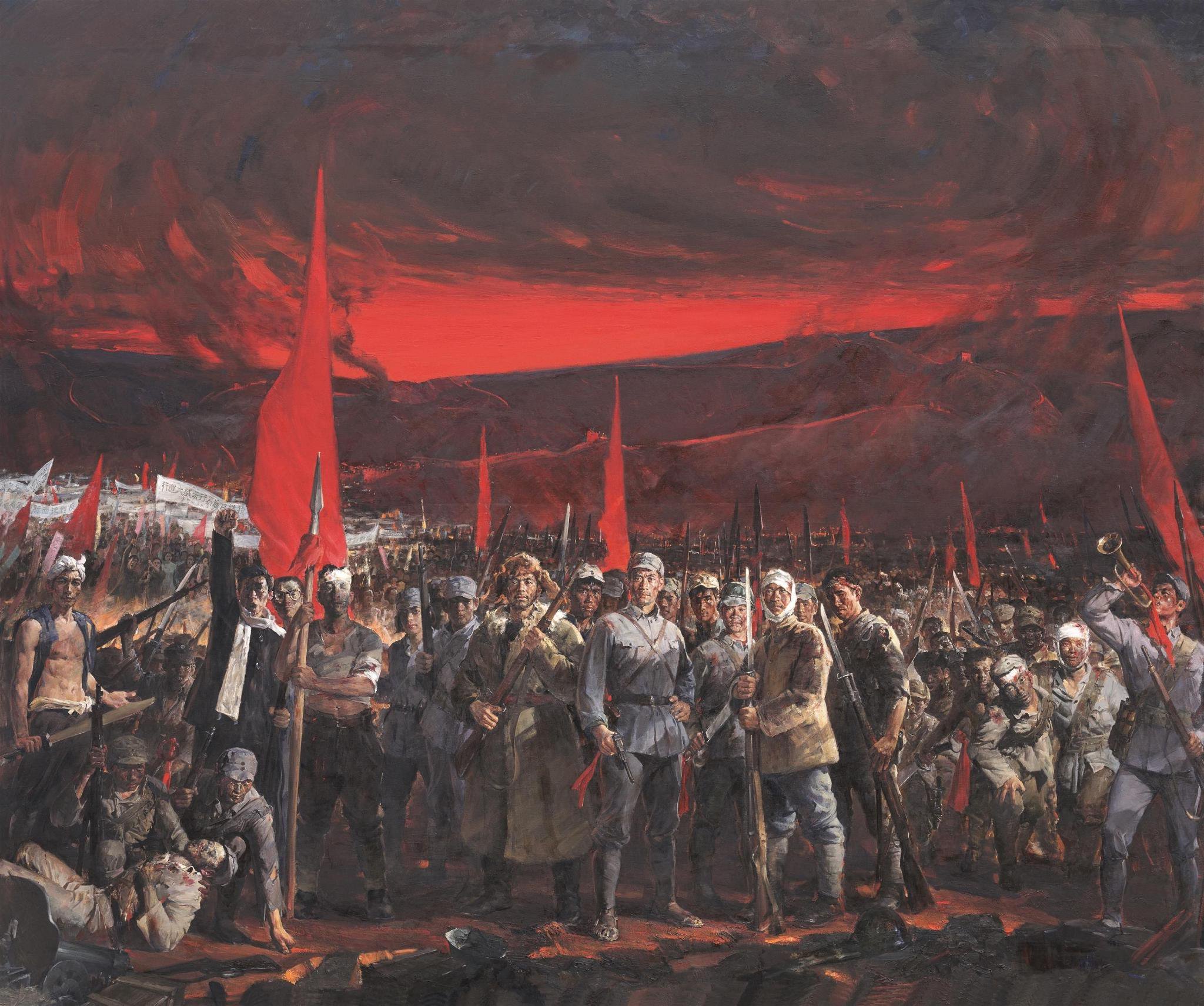 油画《义勇军进行曲》 全山石,翁诞宪