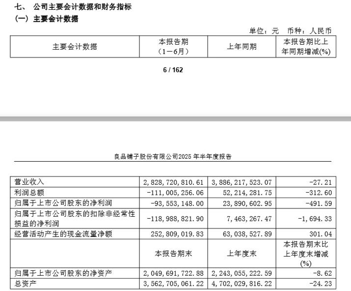 来源：良品铺子半年报