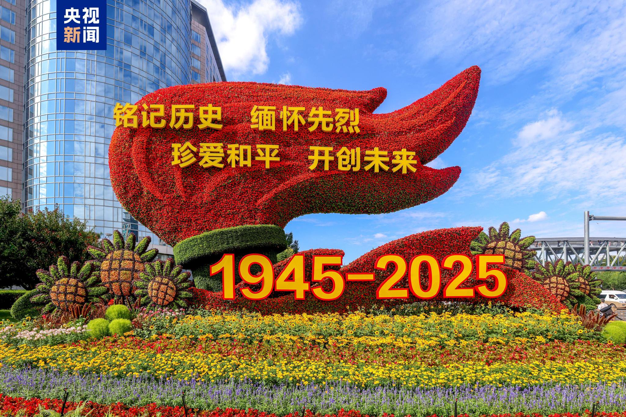 今年40个新品种首次亮相!10组花坛点"靓"长安街,景观将延续至国庆
