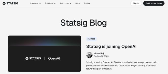 ▲Statsig公告截图