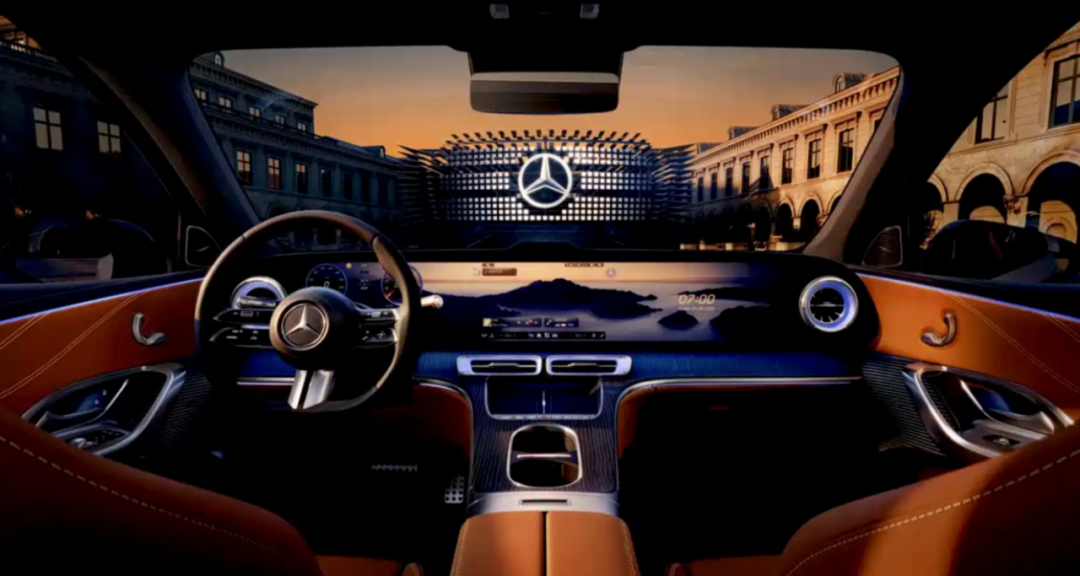 奔驰全新 GLC EV 的内饰让新势力也得叫一声「激进」｜图片来源：奔驰集团