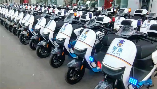 图：九号公司向河南省洛阳市下辖县公安交付的警务用车