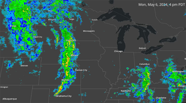 AI预报系统HRRR产品图 图片来源：NOAA