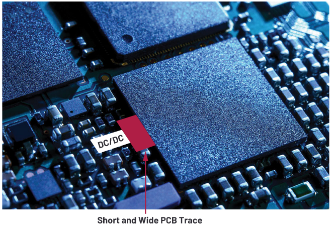 图5.DC-DC转换器与CPU的理想布局