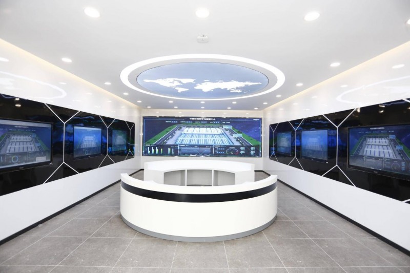 图：高端特种冰箱柔性智能工厂数字化孪生控制中心