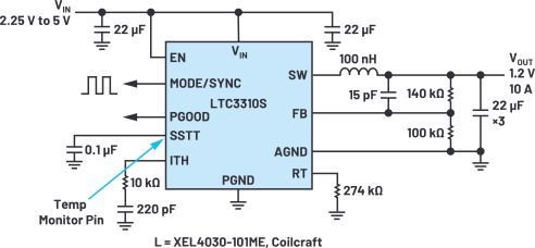   图10.LTC3310S温度检测引脚