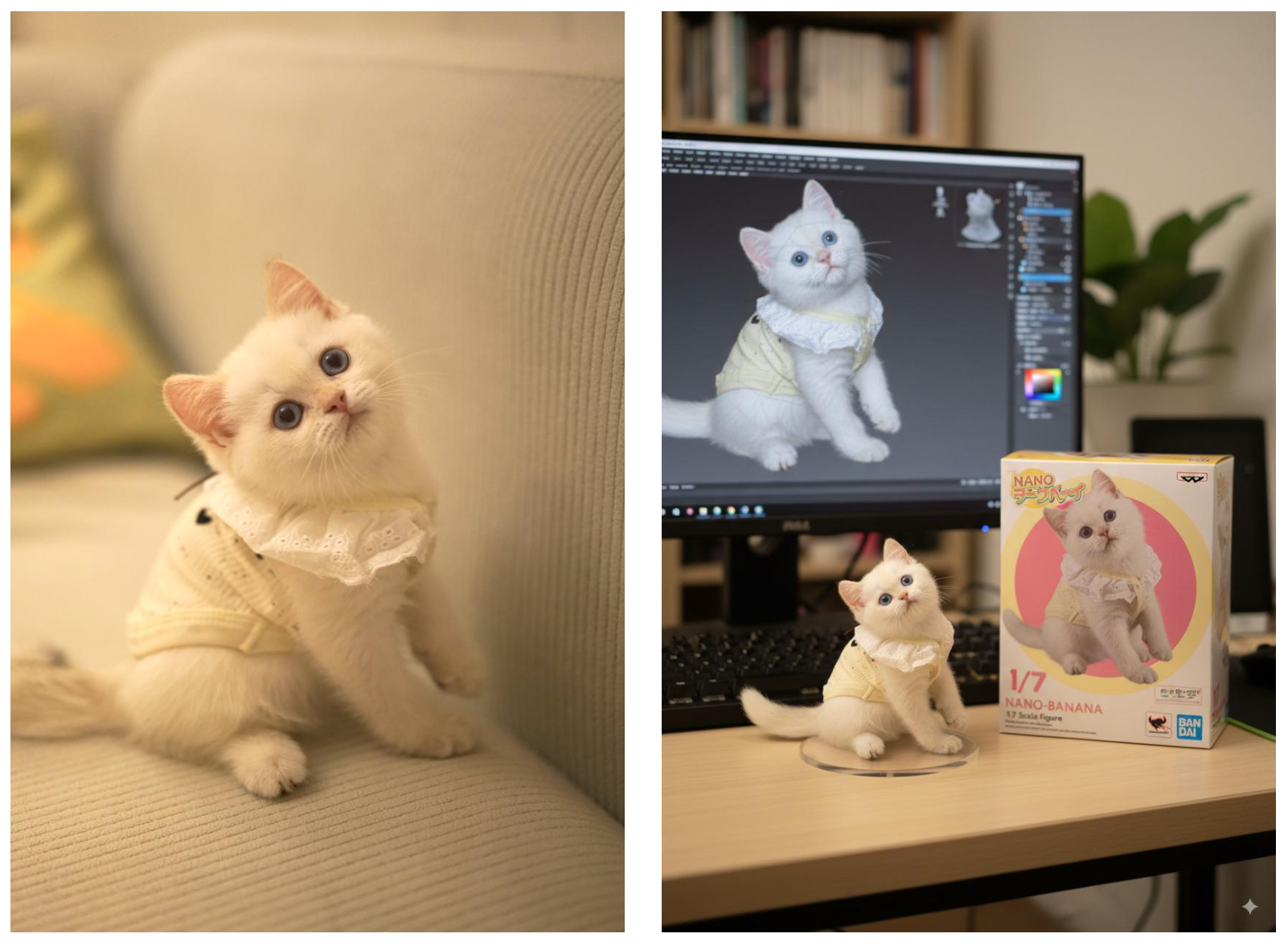 图片来源：左图为记者供图，右图为Nano Banana生成