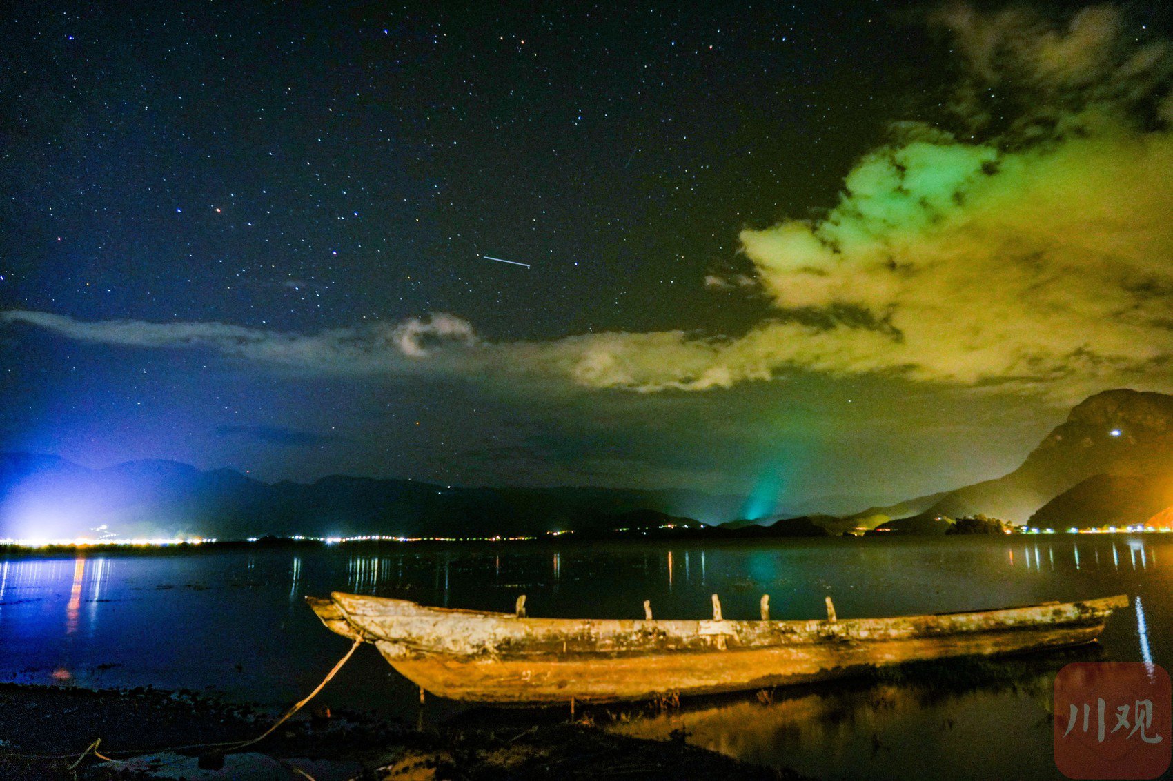 四川泸沽湖夜景.凉山观察 王荣升摄