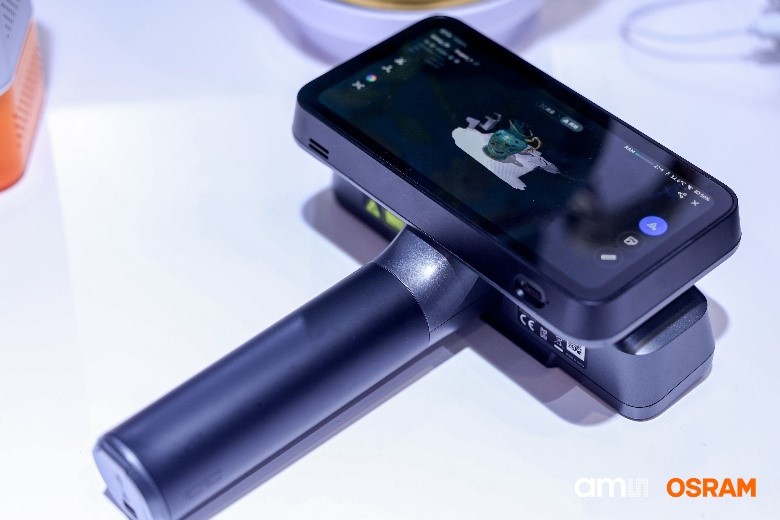 先临三维多功能无线一体式手持3D扫描仪EinScan Rigil，采用艾迈斯欧司朗先进光源解决方案