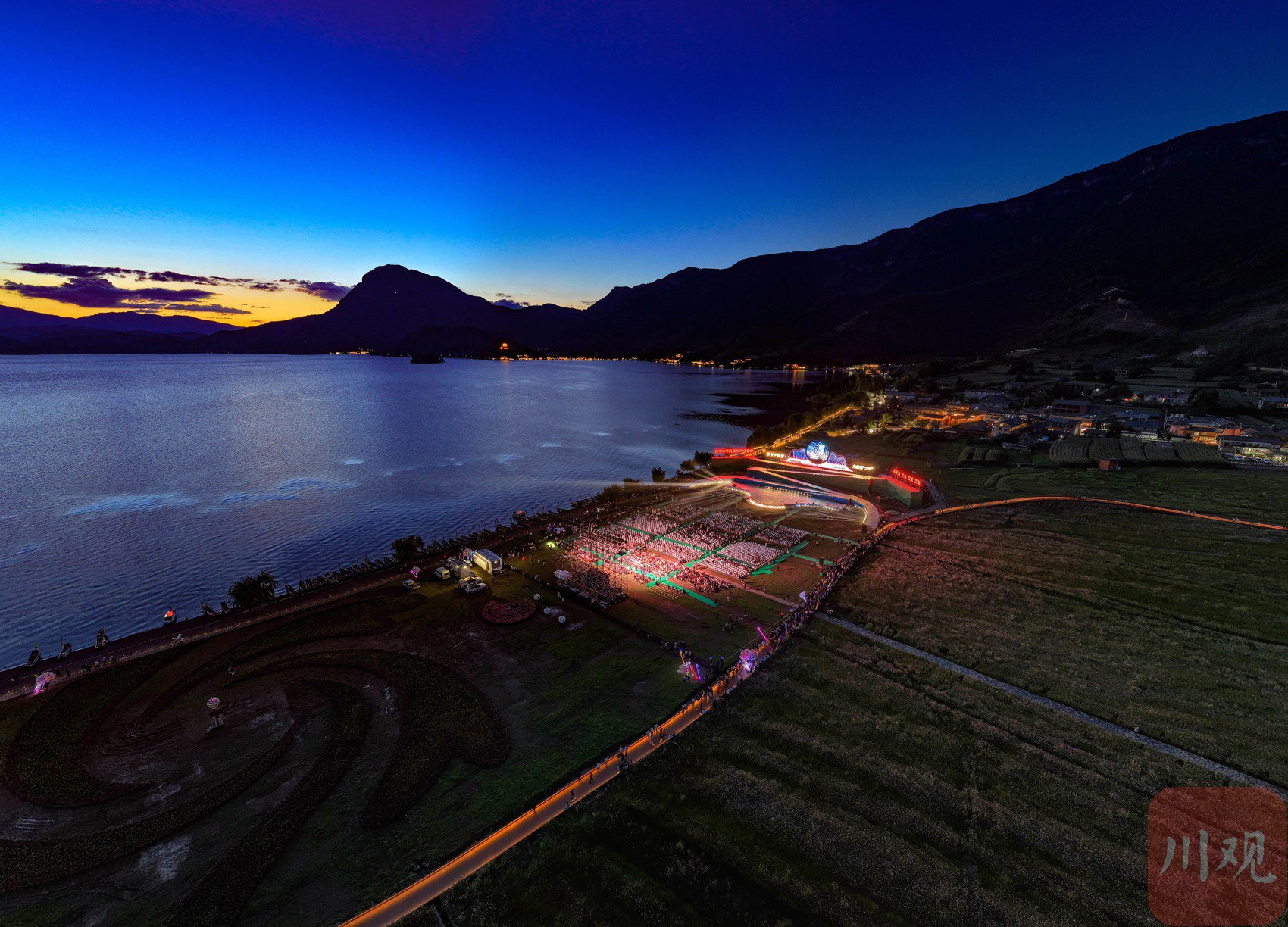 四川泸沽湖夜景.凉山观察 王荣升摄