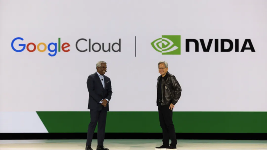英伟达黄仁勋与谷歌云高管同台｜图片来源：英伟达