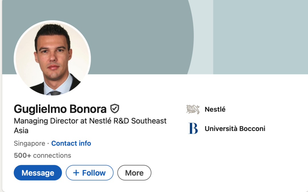Guglielmo Bonora 图片来源：某职业社交平台截图
