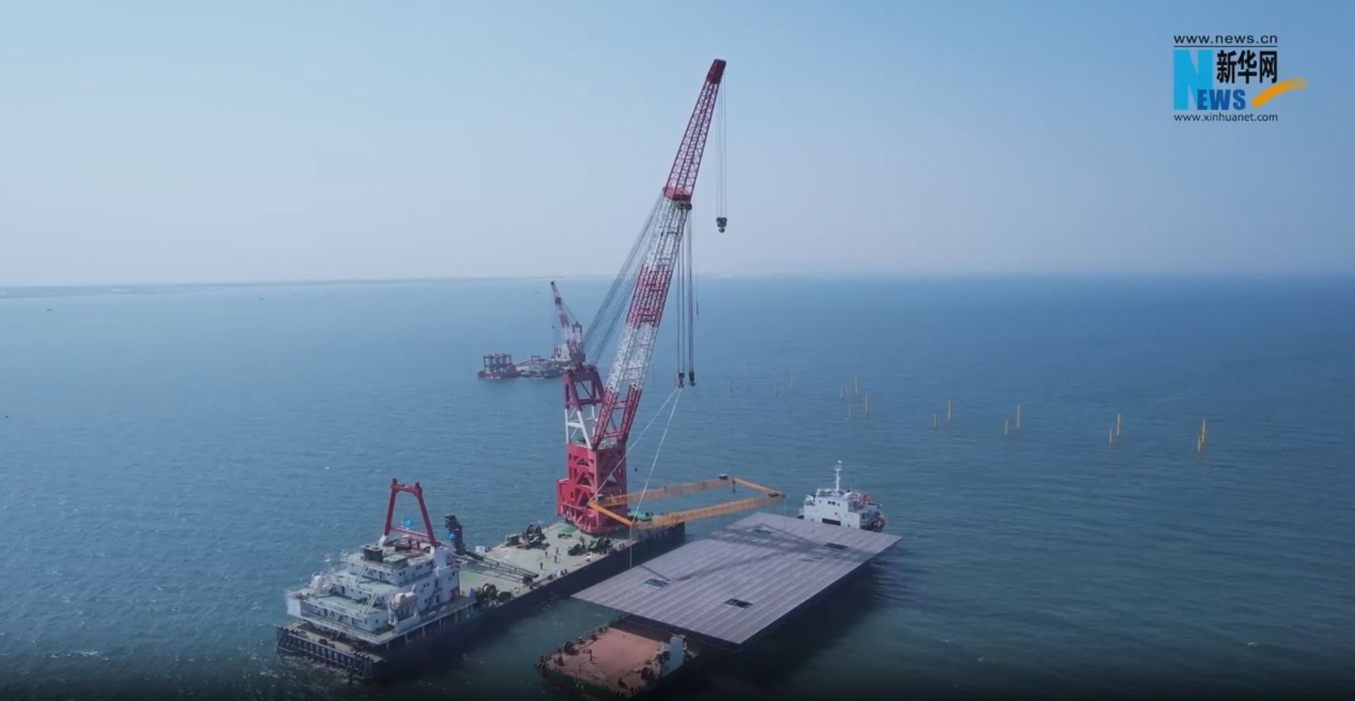 河北省秦皇岛市昌黎县附近海域，河北华电昌黎500兆瓦海上光伏项目。